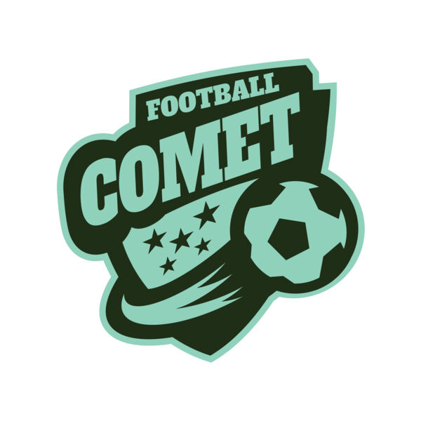 Comet Football logo template Vignette
