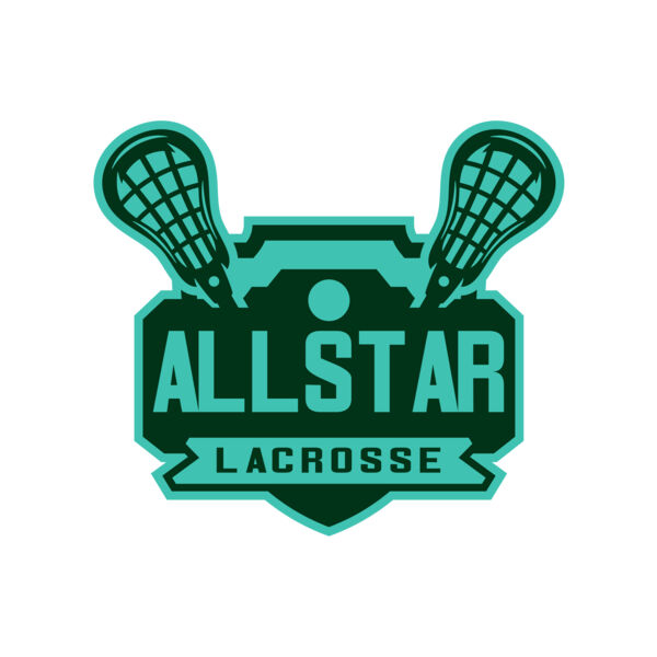 All stars Lacrosse Logo Template Vignette