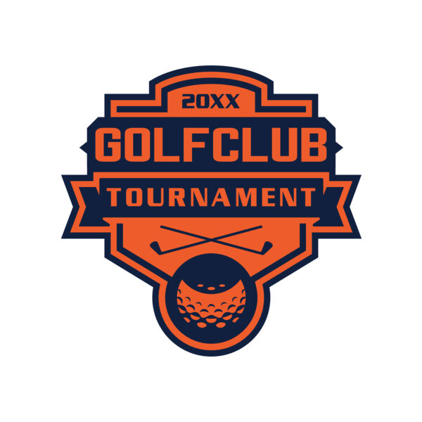 Golf club Tournament logo template 02 Vignette