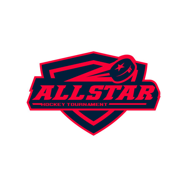 All Star Hockey Tournament logo template Vignette
