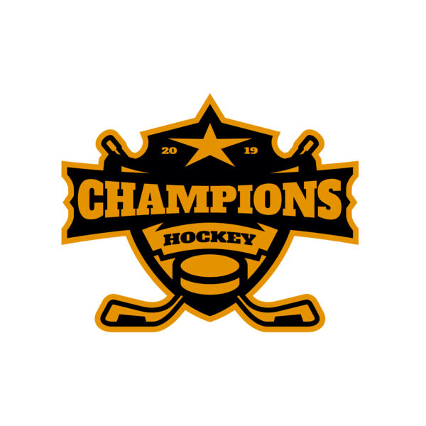 Champions Hockey logo template 02 Vignette