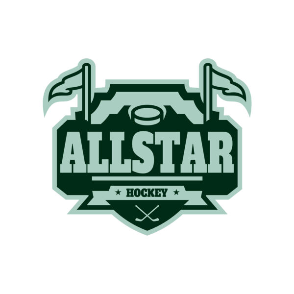 All Star Hockey Tournament logo template 02 Vignette