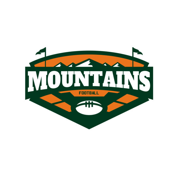 Mountains Football logo template 02 Vignette