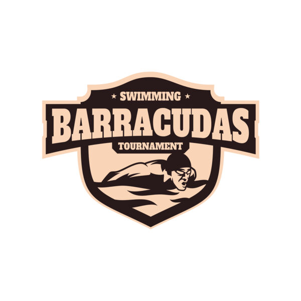 Barracudas Swimming Tournament logo template Vignette