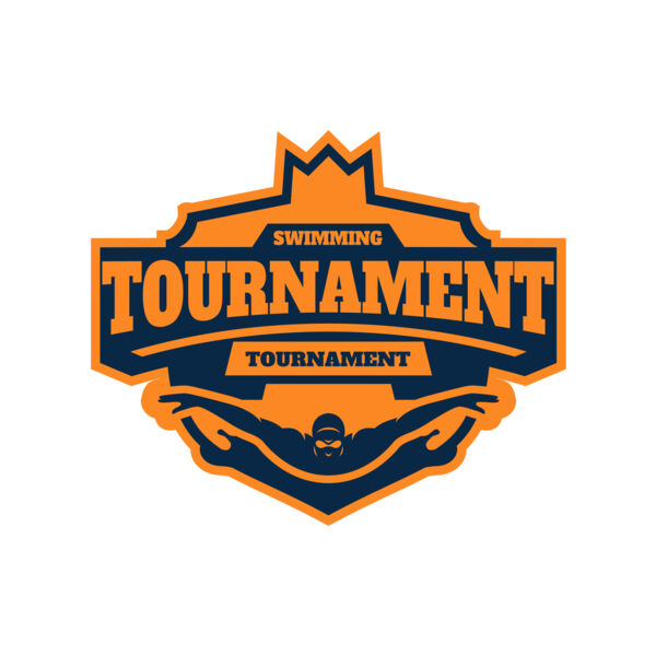 Swimming Tournament logo template Vignette
