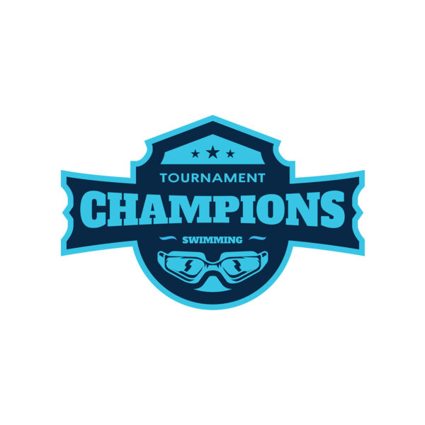 Champions Tournament Swimming logo template Vignette
