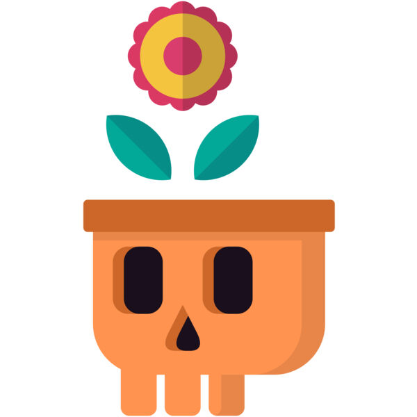 Elements Skull logo template 08 Vignette