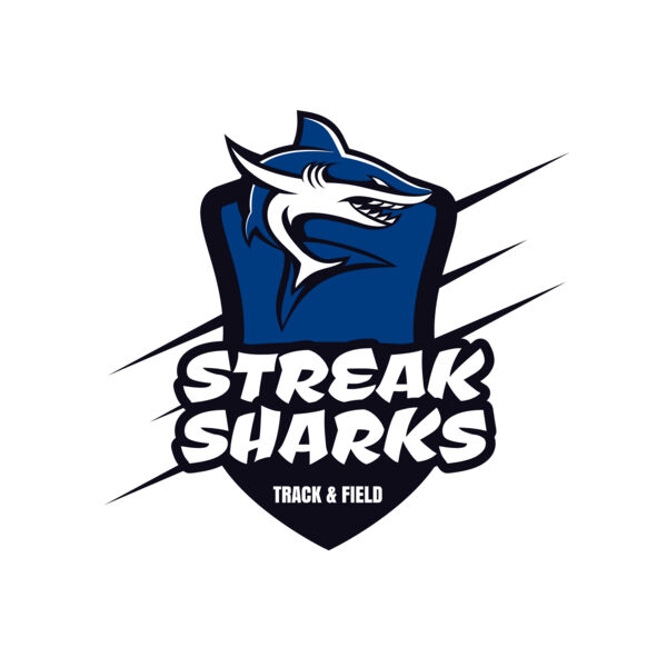 Sharks Track & Field Team Logo 01 Vignette
