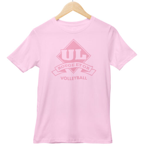 T-SHIRT UNIVERSITÉ LAVAL ROUGE ET OR VOLLEYBALL TON SUR TON Vignette