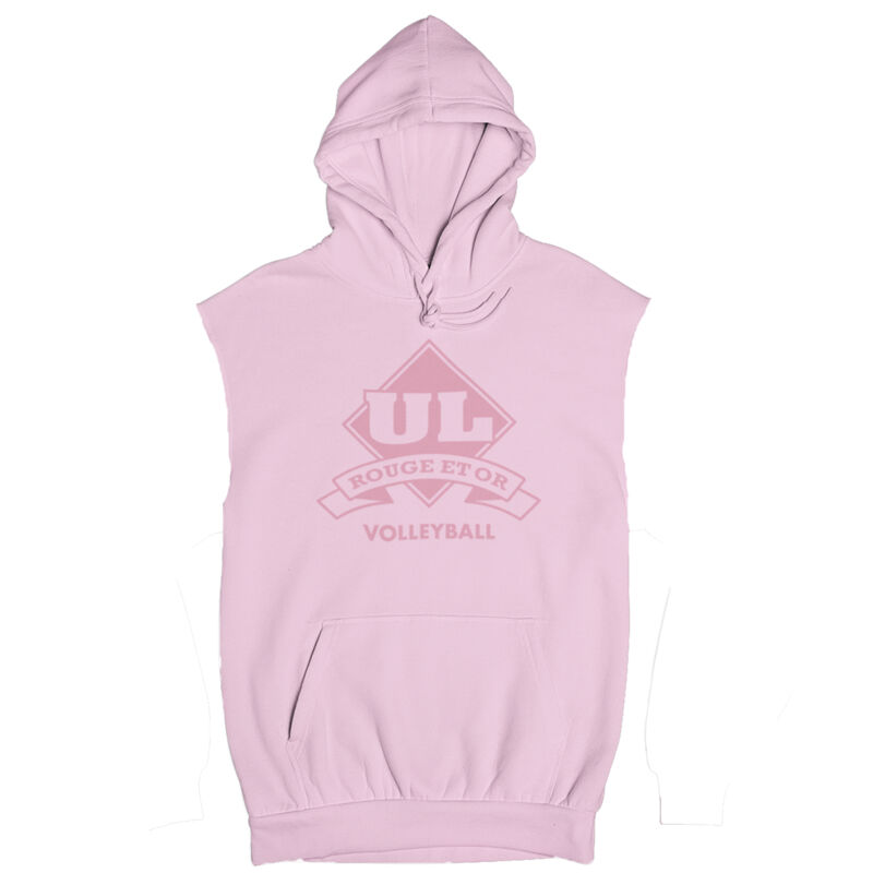 HOODY SANS MANCHE UNIVERSITÉ LAVAL ROUGE ET OR VOLLEYBALL TON SUR TON Vignette
