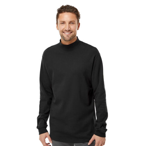 Jersey Interlock Mockneck Long Sleeve T-Shirt Vignette