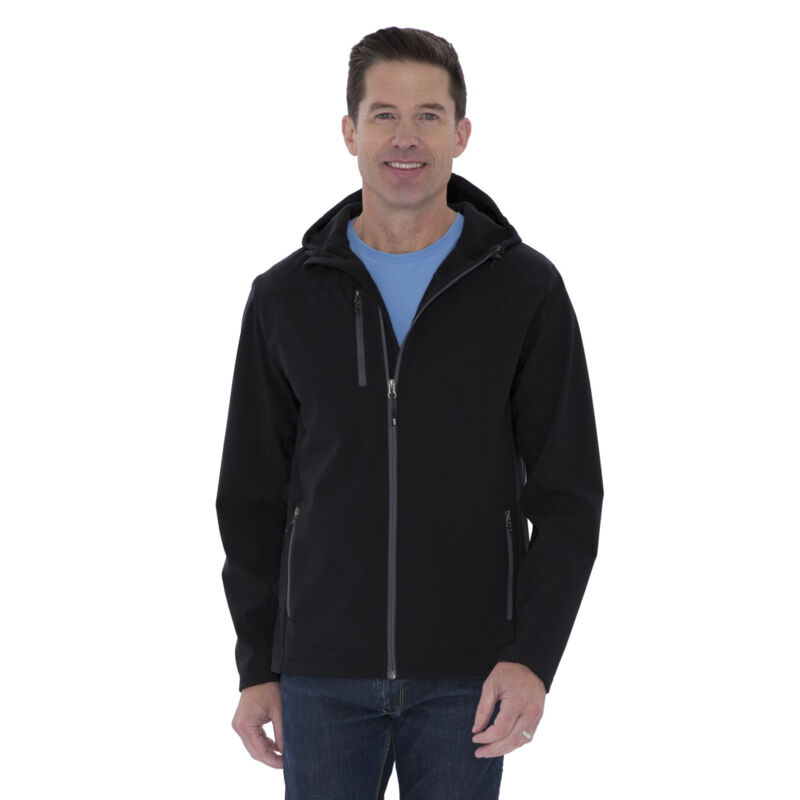 COAL HARBOUR® EVERYDAY HOODED WATER REPELLENT STRETCH SOFT SHELL JACKET Vignette