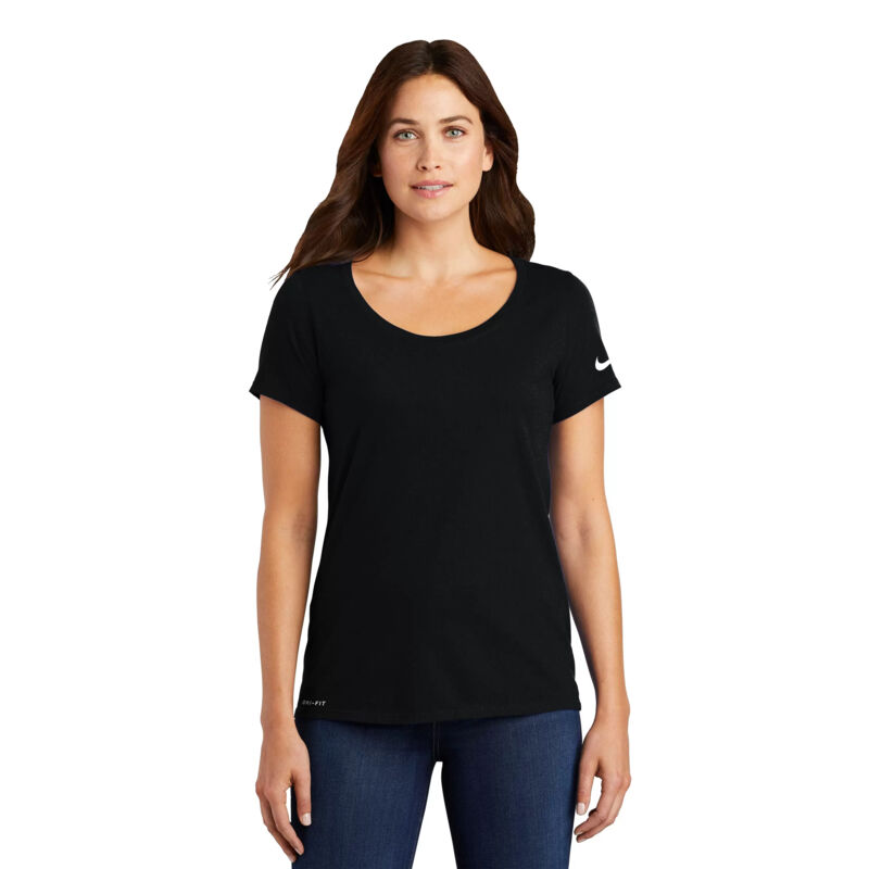 NIKE Dri-FIT COTTON/POLY SCOOP NECK LADIES' TEE Vignette