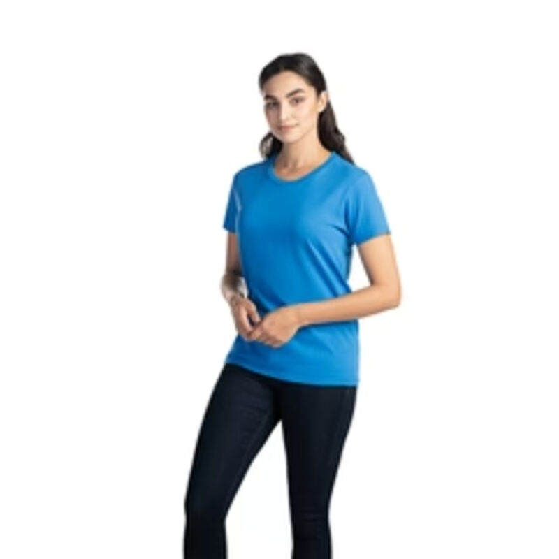 Parkour - T-shirt à Col Rond en Coton Peigné Filé à l'anneau pour Femme Vignette