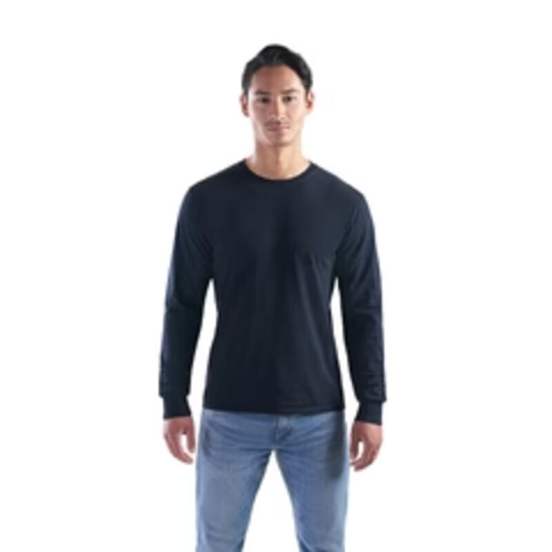 Breeze - T-Shirt pour Adulte à Col Rong et Manches Longues en Coton Vignette