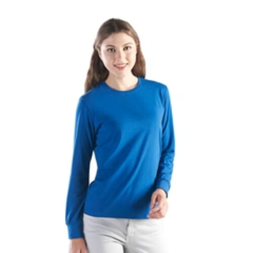 Breeze - T-Shirt pour Femme à Col Rond et Manches Longues en Coton Vignette