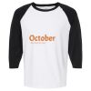 Raglan Three-Quarter Sleeve Baseball T-Shirt Vignette