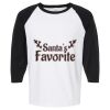 Raglan Three-Quarter Sleeve Baseball T-Shirt Vignette
